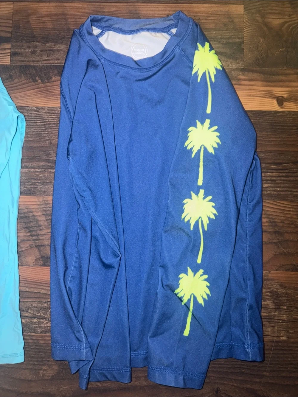 Kids Long Sleeve Rash Guard Swim Shirt - Blue & Navy (Set of 2)